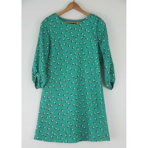 Boutique Brand Nymphe Dress Size S 2 4 Green Orange Navy Ivory Shift Dress #1314